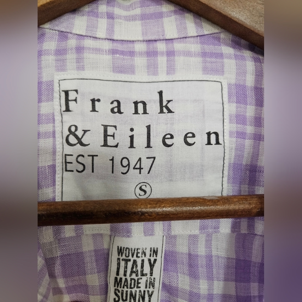 Frank & Eileen Bary Linen Plaid Button Up - Picture 3 of 7